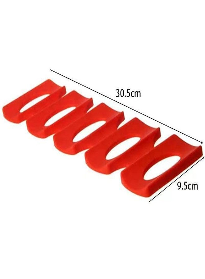 هاري حصيرة سيليكون لتكديس الزجاجات من هاري - منظم ثلاجة لتكديس الزجاجات والعلب والبيرة والمشروبات الغازية - رف حامل مانع للانزلاق - أسود (أسود) - Image 2